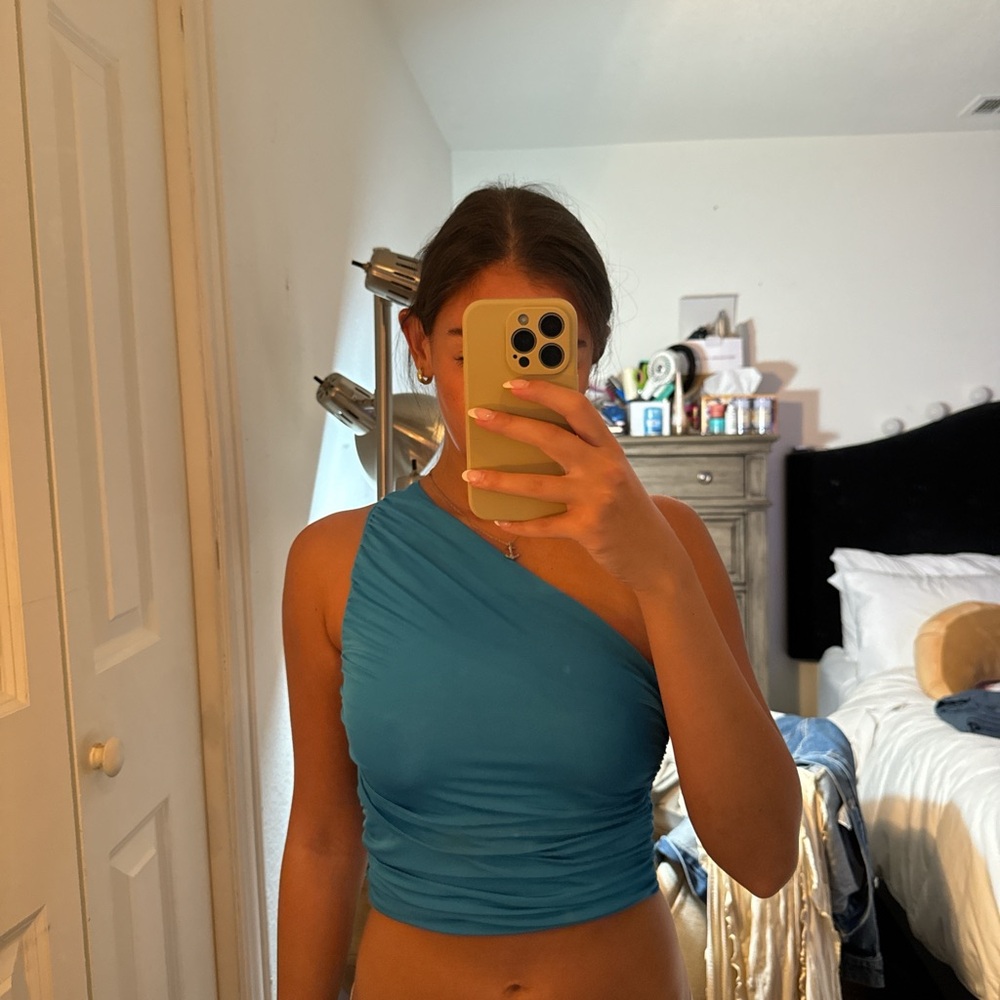 TIGER MIST ONE SHOULDER TOP XS